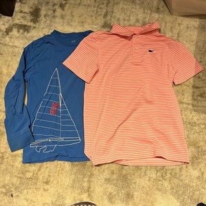 Boys Small Vineyard Vines Long Sleeve Tee and Polo